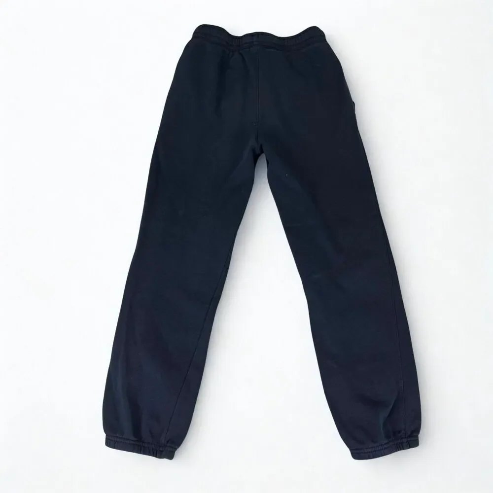 Old Navy Sweatpants Boys L 10-12 Navy Fleece Joggers Elastic Waist Cuffed Pants